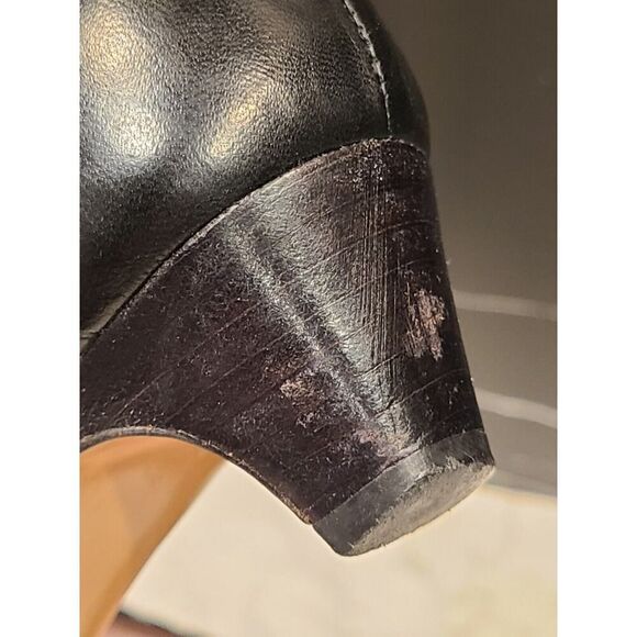 PRADA Ladys Shoes Black Leather Big Stitch Kitten Block Heels Quiet Luxury | 36½ - Picture 13 of 16